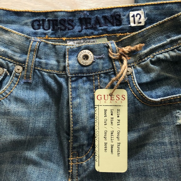 NWT Guess Juniors Falcon Slim Fit Boot Cut Distressed Jeans - Picture 8 of 16